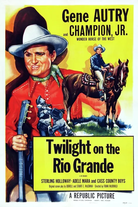 Framed Print : TWILIGHT ON THE RIO GRANDE, US poster art, Gene Autry, 1947 Framed Print : TWILIGHT ON THE RIO GRANDE, US poster art, Gene Autry, 1947
