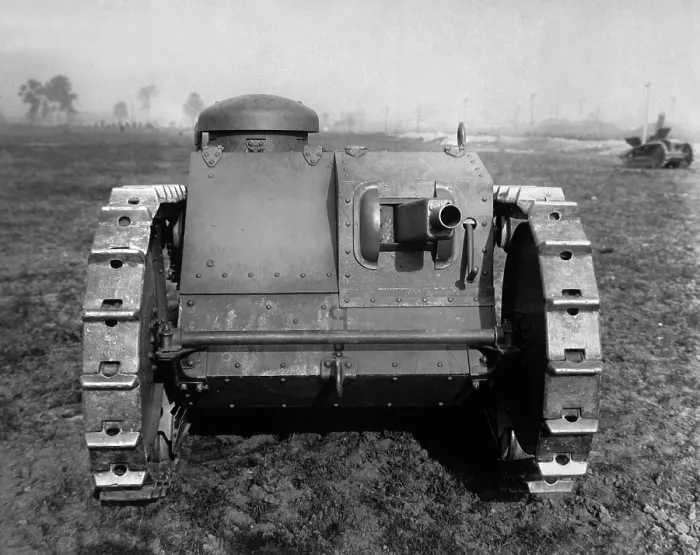 Framed Print : Two-man tank manufactured by the Ford Motor Company for World War I. Ca. 1918