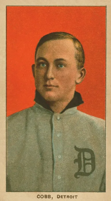 Framed Print : Ty Cobb, 1909-1911 baseball card published when he played with the Detroit Tigers (BSLOC_2018_3_143)