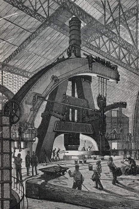 Framed Print : Type of hammer. Illustration from 'Dictionary of Architecture and Engineering', by Pelayo Clairac SAenz, 1879. Engraving. SPAIN. Madrid