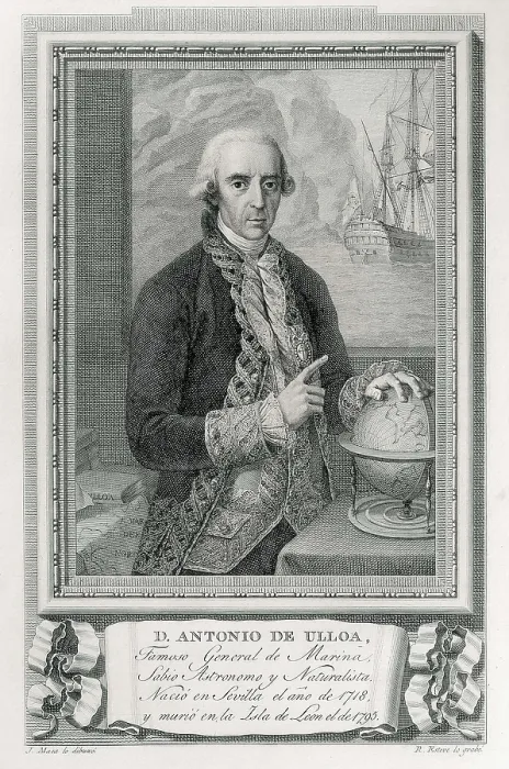 Framed Print : ULLOA, Antonio de (1716-1795). Engraving. AISA / Everett Collection**US SALES ONLY**