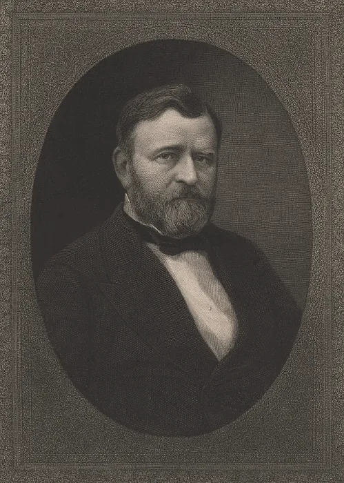 Framed Print : Ulysses S. Grant in portrait engraving by William Edgar Marshall. It was published in March 1885, while Grant was publically known to be gravely ill (BSLOC_2018_10_77)