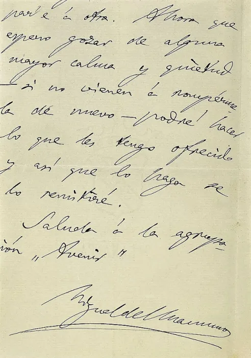 Framed Print : UNAMUNO, Miguel de (1864-1936). Miguel de Unamuno's autographed letter. SPAIN. Barcelona. Biblioteca de Catalunya (National Library of Catalonia) Framed Print : UNAMUNO, Miguel de (1864-1936). Miguel de Unamuno's autographed letter. SPAIN. Barcelona. Biblioteca de Catalunya (National Library of Catalonia)
