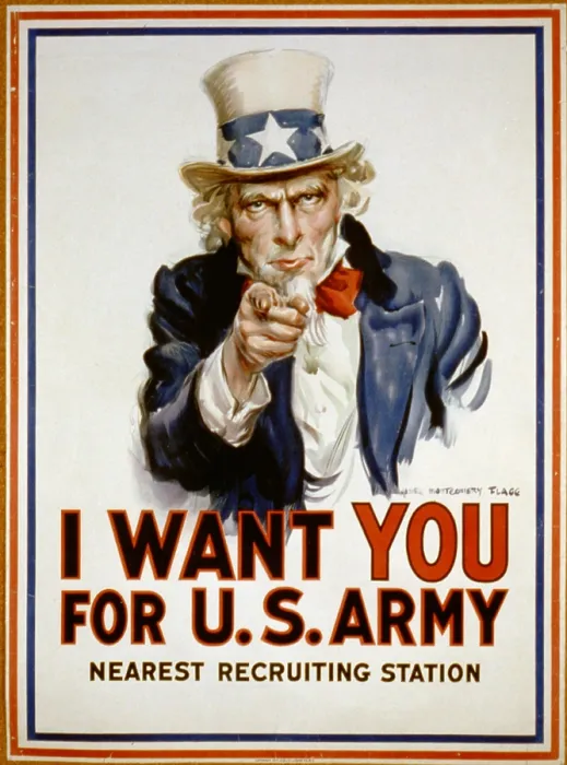 Framed Print : Uncle Sam, I Want You US Army recruiting poster by James Montgomery Flagg, 1917
