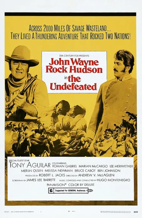 Framed Print : THE UNDEFEATED, l-r: John Wayne, Rock Hudson on poster art, 1969, TM and Copyright 20th Century Fox Film Corp. All rights reserved. / courtesy Everett Collection