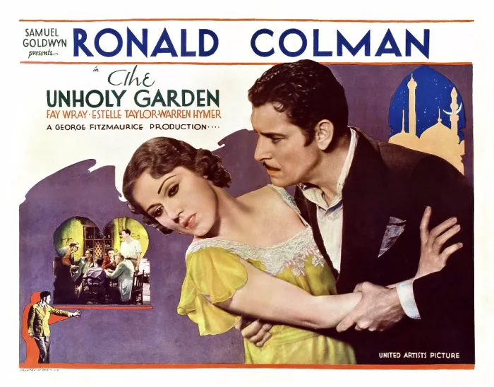 Framed Print : THE UNHOLY GARDEN, l-r: Fay Wray, Ronald Colman on poster art, 1931 Framed Print : THE UNHOLY GARDEN, l-r: Fay Wray, Ronald Colman on poster art, 1931