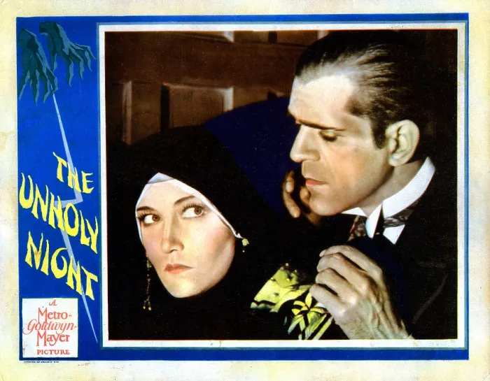 Framed Print : THE UNHOLY NIGHT, lobbycard, from left: Dorothy Sebastian, Boris Karloff, 1929