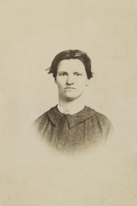 Framed Print : Unidentified female Confederate prisoner of war. Little is known about this young women with an unusual short haircut Framed Print : Unidentified female Confederate prisoner of war. Little is known about this young women with an unusual short haircut