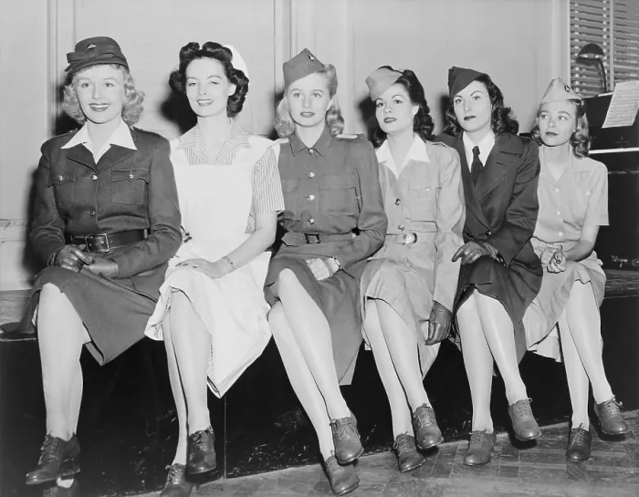 Framed Print : Uniforms of the American Women's Voluntary Services (AWVS), 1942