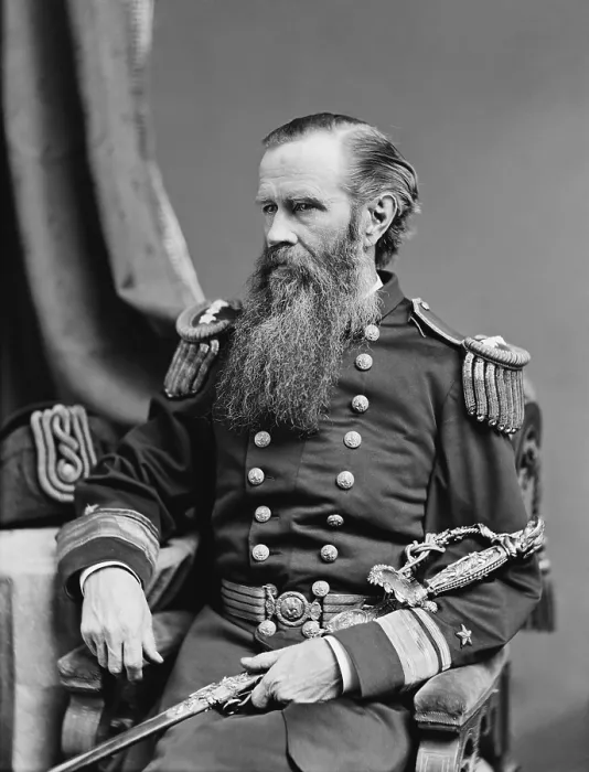 Framed Print : Union Admiral John Worden was a career officer in the US Navy from 1834 to 1886