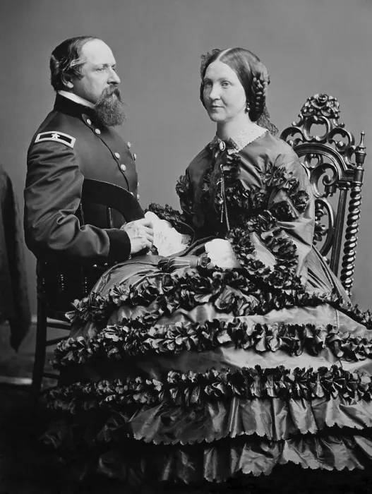 Framed Print : Union Civil War General James Ricketts with his wife Fannie, after he returned to duty in 1862. Col Framed Print : Union Civil War General James Ricketts with his wife Fannie, after he returned to duty in 1862. Col