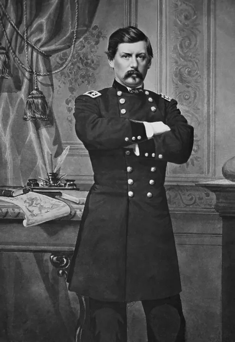 Framed Print : Union Major General George McClellan trained and organized the Army of the Potomac in 1861 during the US Civil War Framed Print : Union Major General George McClellan trained and organized the Army of the Potomac in 1861 during the US Civil War