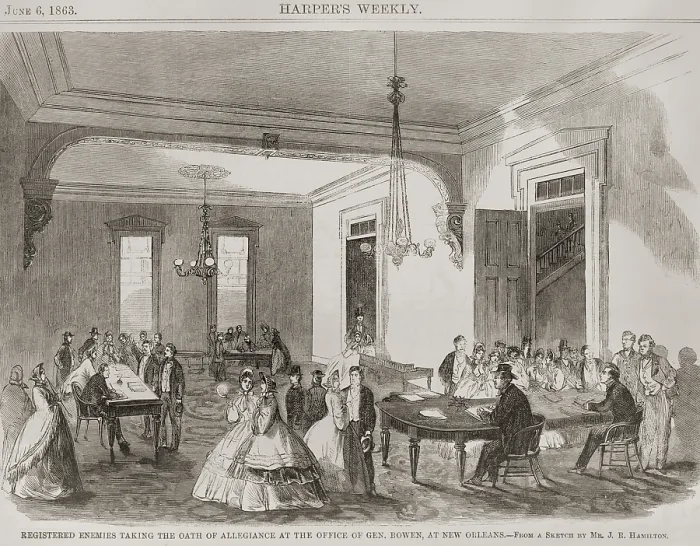 Framed Print : Union occupied New Orleans, 1863, during the US Civil War