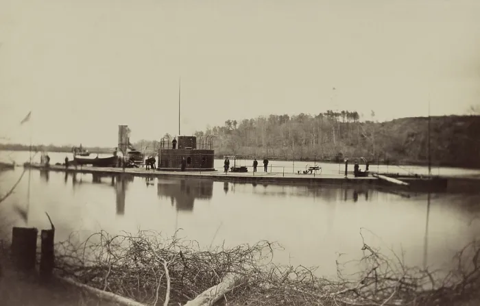 Framed Print : Union Passaic class monitor, USS Lehigh, in Trent's Reach, James River, Virginia Framed Print : Union Passaic class monitor, USS Lehigh, in Trent's Reach, James River, Virginia