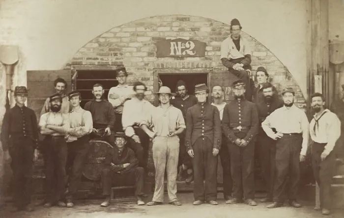 Framed Print : Union POWs in front of Casement No. 2, at Castle Pinckney in Charleston Harbor, SC, August 1861 Framed Print : Union POWs in front of Casement No. 2, at Castle Pinckney in Charleston Harbor, SC, August 1861