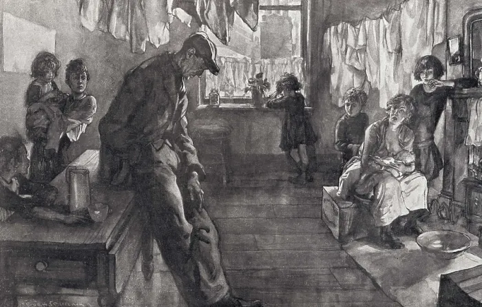 Framed Print : United Kingdom (19th c.). Society. An unemployed coming back home. AISA / Everett Collection**US SALES ONLY** Framed Print : United Kingdom (19th c.). Society. An unemployed coming back home. AISA / Everett Collection**US SALES ONLY**
