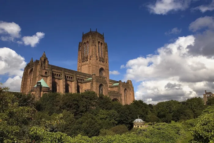 Framed Print : UNITED KINGDOM. ENGLAND. Liverpool. Anglican cathedral, built in 1978. Neo-Gothic. Architecture. - Lucas Vallecillos / Iberfoto / Everett Collection (372560)**US SALES ONLY**