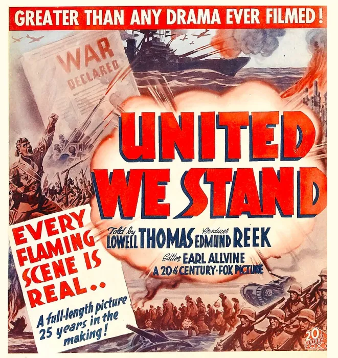 Framed Print : UNITED WE STAND, window card, 1942, TM and Copyright 20th Century Fox Film Corp. All rights reserved. / courtesy Everett Collection Framed Print : UNITED WE STAND, window card, 1942, TM and Copyright 20th Century Fox Film Corp. All rights reserved. / courtesy Everett Collection