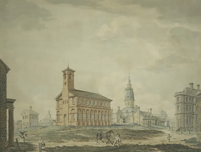 Framed Print : The United Stated Congress met in the Annapolis State House from November 26, 1783 to June 3, 1784