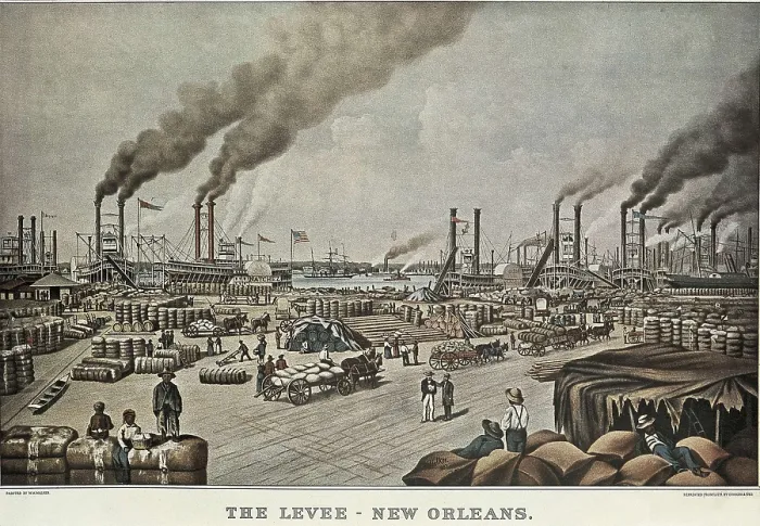 Framed Print : United States (1883). New Orleans. Harbour. Litography. AISA / Everett Collection**US SALES ONLY**