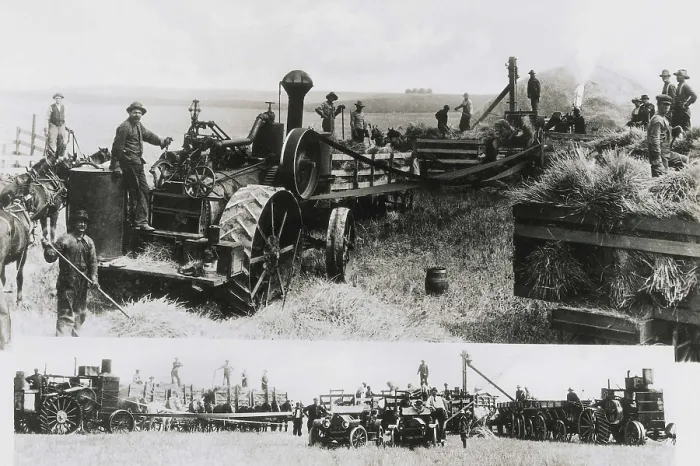 Framed Print : United States (1888). Threshing machines. AISA / Everett Collection**US SALES ONLY**