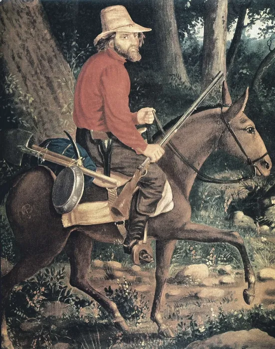 Framed Print : United States (19th c.). Gold seeker in California. AISA / Everett Collection**US SALES ONLY**