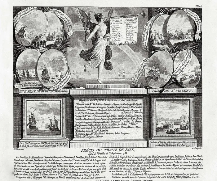 Framed Print : United States (s. XVIII). Guerra de Independencia (1783). Paz de Versalles (3 de septiembre de 1783) Framed Print : United States (s. XVIII). Guerra de Independencia (1783). Paz de Versalles (3 de septiembre de 1783)