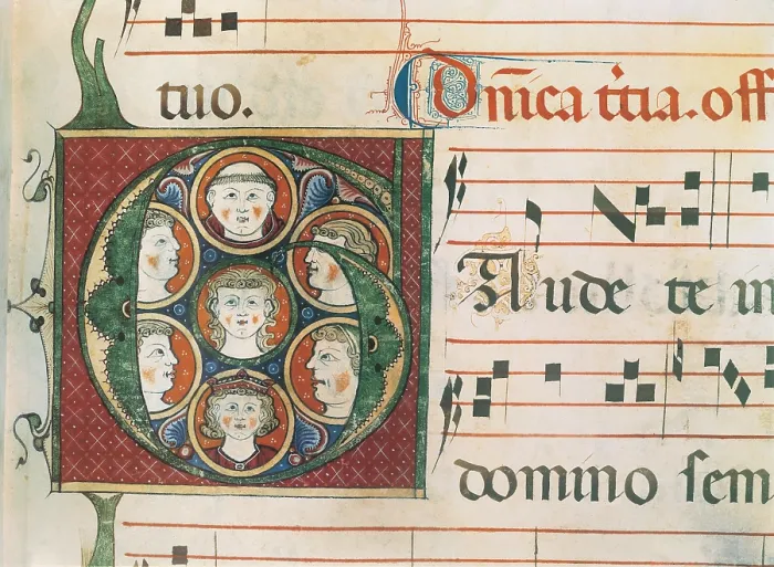 Framed Print : Unknown, Gradual A: Initial Letter G, Gaudete, 13th Century, illuminated manuscript, Italy, Liguria, Genoa Framed Print : Unknown, Gradual A: Initial Letter G, Gaudete, 13th Century, illuminated manuscript, Italy, Liguria, Genoa
