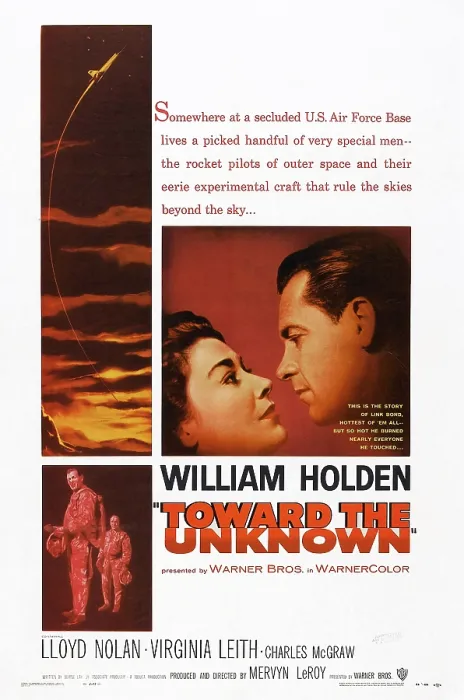 Framed Print : TOWARD THE UNKNOWN, US poster, center from left: Virginia Leith, William Holden, bottom from left: William Holden, Lloyd Nolan, 1956