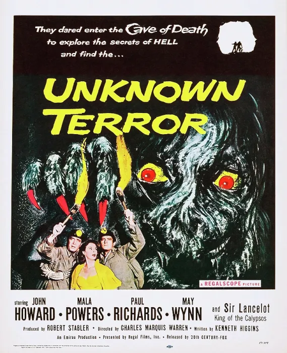 Framed Print : UNKNOWN TERROR, bottom center: Mala Powers on poster art, 1957, TM and Copyright 20th Century Fox Film Corp. All rights reserved. / courtesy Everett Collection