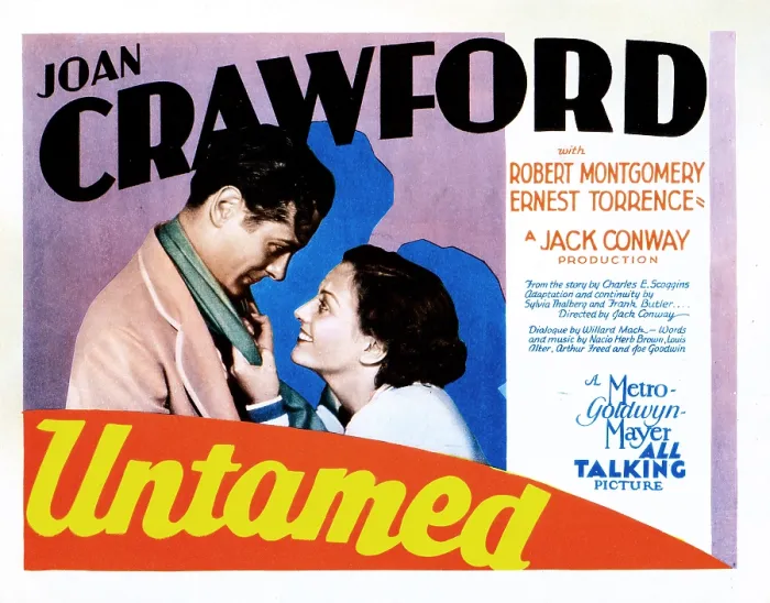 Framed Print : UNTAMED, from left, Robert Montgomery, Joan Crawford, 1929