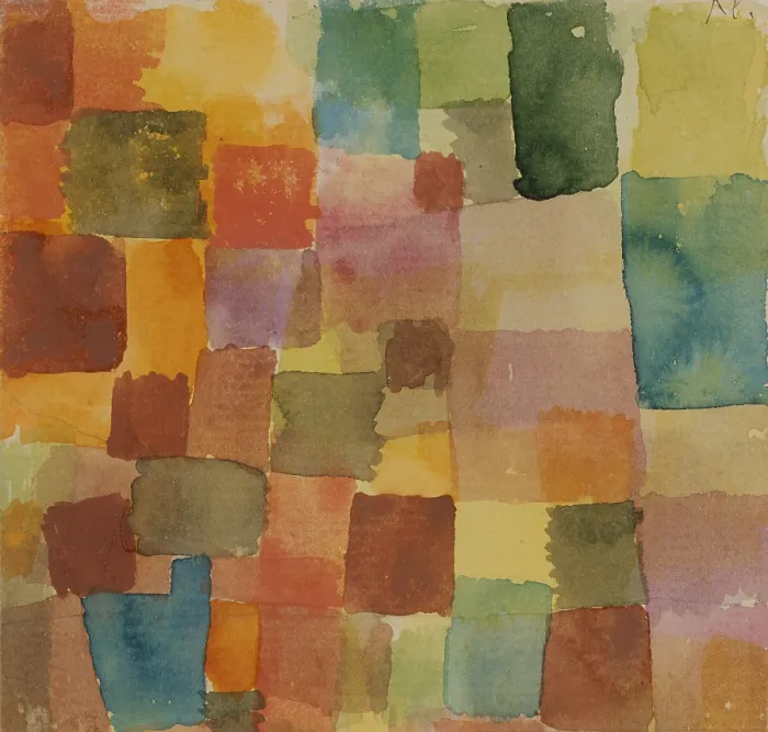 Framed Print : UNTITLED, by Paul Klee, 1914, Swiss drawing and watercolor on paper. This is one of Klee early totally abstract paintings, made after his 1914 trip to Tunisia. (BSLOC_2017_7_67) Framed Print : UNTITLED, by Paul Klee, 1914, Swiss drawing and watercolor on paper. This is one of Klee early totally abstract paintings, made after his 1914 trip to Tunisia. (BSLOC_2017_7_67)