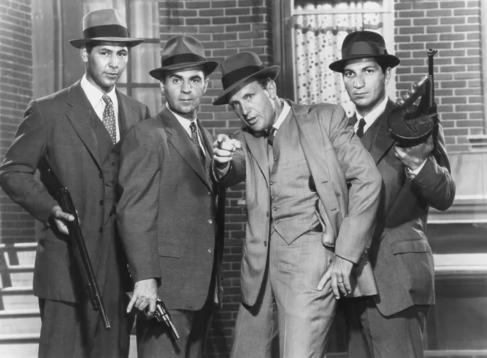 Framed Print : THE UNTOCHABLES, from left: Abel Fernandez, Paul Picerni, Robert Stack, Nicholas Georgiade, 1959-1963 Framed Print : THE UNTOCHABLES, from left: Abel Fernandez, Paul Picerni, Robert Stack, Nicholas Georgiade, 1959-1963