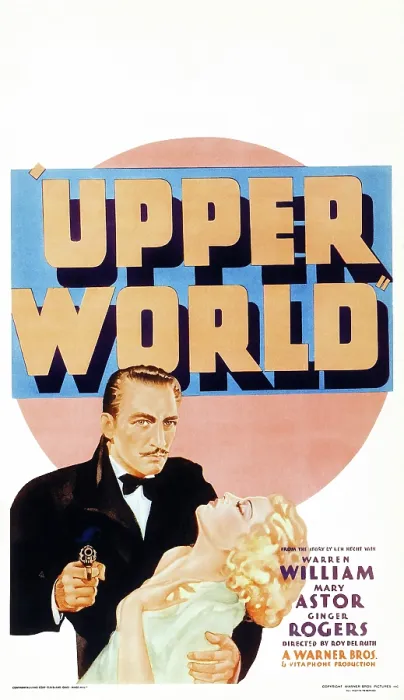 Framed Print : UPPERWORLD, from left: Warren William, Ginger Rogers on midget window card, 1934