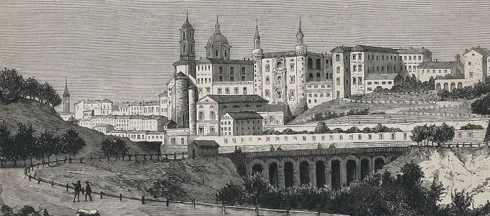 Framed Print : Urbino in 1883. Engraving. AISA / Everett Collection**US SALES ONLY**