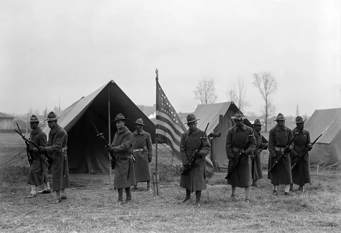 Framed Print : U.S. Army, African American soldiers, ca. 1917 Framed Print : U.S. Army, African American soldiers, ca. 1917