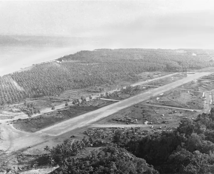 Framed Print : U.S. fighter air strip at Guadalcanal, Feb. 1943. The island was invaded by the U.S Framed Print : U.S. fighter air strip at Guadalcanal, Feb. 1943. The island was invaded by the U.S