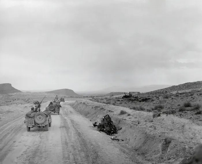 Framed Print : U.S. Infantry returning to the Kasserine Pass on Feb. 26, 1943, after their defeat 5 days earlier Framed Print : U.S. Infantry returning to the Kasserine Pass on Feb. 26, 1943, after their defeat 5 days earlier