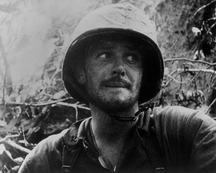 Framed Print : U.S. Marine in battle of Peleliu Island. Sept.-Nov. 1944. Peleliu was the sight of some of the toughest fighting between U.S. and Japanese forces. World War 2, Pacific Ocean Framed Print : U.S. Marine in battle of Peleliu Island. Sept.-Nov. 1944. Peleliu was the sight of some of the toughest fighting between U.S. and Japanese forces. World War 2, Pacific Ocean