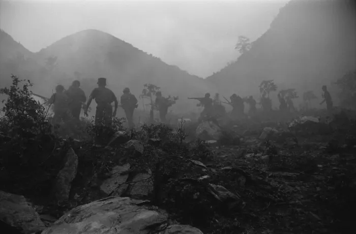 Framed Print : U.S. soldiers train in anti-guerilla tactics in the Vietnam jungle, April 17, 1961. Photo by Robert Pepper Martin. (BSLOC_2015_14_132) Framed Print : U.S. soldiers train in anti-guerilla tactics in the Vietnam jungle, April 17, 1961. Photo by Robert Pepper Martin. (BSLOC_2015_14_132)