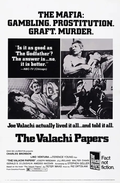 Framed Print : THE VALACHI PAPERS, US poster art, Charles Bronson, (top right insert), 1972 Framed Print : THE VALACHI PAPERS, US poster art, Charles Bronson, (top right insert), 1972
