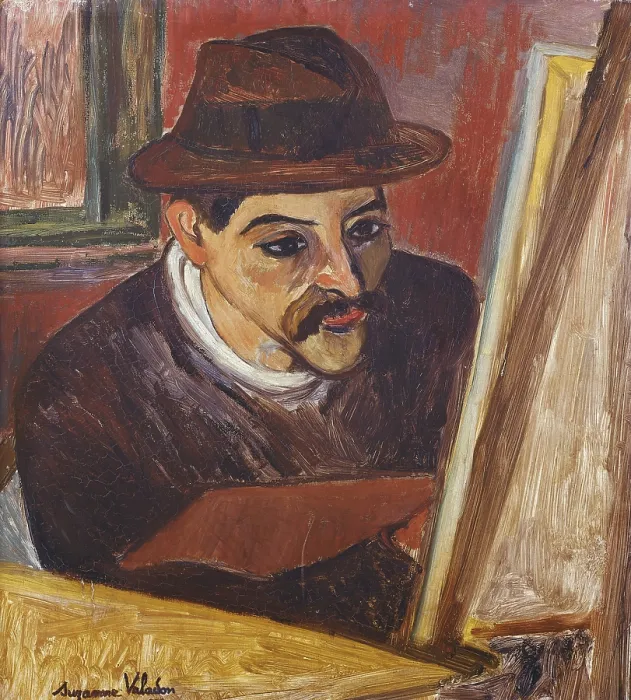 Framed Print : VALADON, Marie-Clementine, called Suzanne (1867-1938). Utrillo in front of his Easel. Post-Impressionism. Oil on canvas. FRANCE. Paris Framed Print : VALADON, Marie-Clementine, called Suzanne (1867-1938). Utrillo in front of his Easel. Post-Impressionism. Oil on canvas. FRANCE. Paris