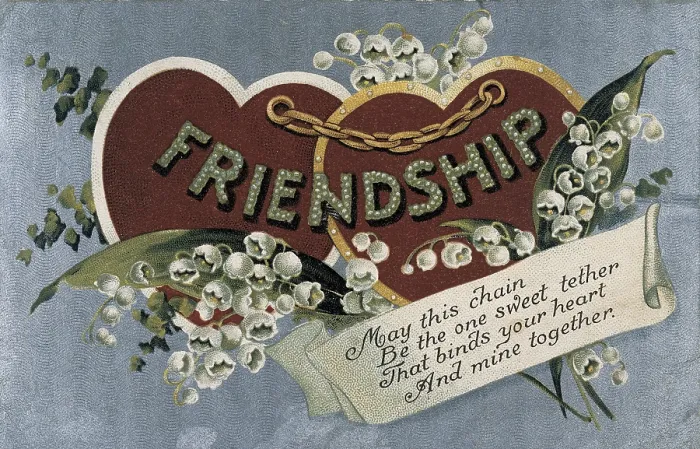 Framed Print : Valentine's Day card. Engraving. Private Collection. AISA / Everett Collection (110179)**US SALES ONLY**