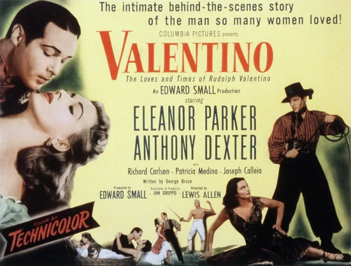 Framed Print : VALENTINO, Anthony Dexter, Eleanor Parker, Patricia Medina, 1951 Framed Print : VALENTINO, Anthony Dexter, Eleanor Parker, Patricia Medina, 1951