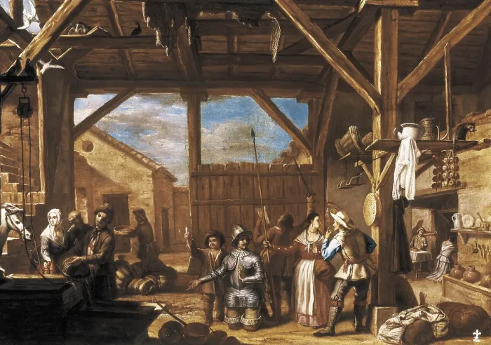 Framed Print : VALERO, Cristobal (1707-1789). Don Quixote in Knight's Armour. 18th c. Detail. Oil on canvas. SPAIN. Madrid. Prado Museum