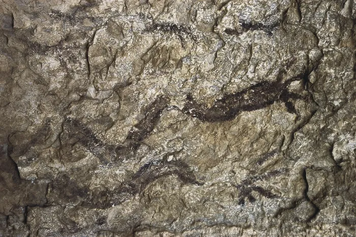 Framed Print : Vall de Gallinera. Gully of Benial. Levantine macroschematic art (7000 BC.). Neolithic art. Cave. AISA / Everett Collection (100568)**US SALES ONLY**