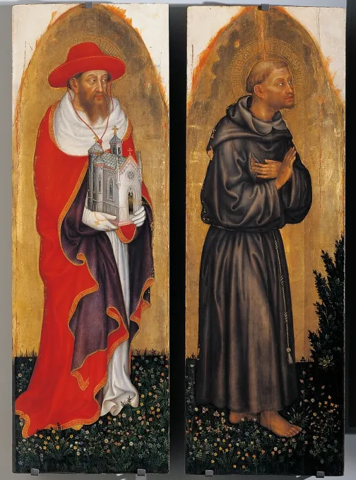 Framed Print : Valle Romita Polyptych, by Gentile di Niccol known as Gentile da Fabriano, 1405 - 1410 about, 15th Century, tempera and gold on wood, cm 157, 2 x 79, 5 - Italy, Lombardy, Milan