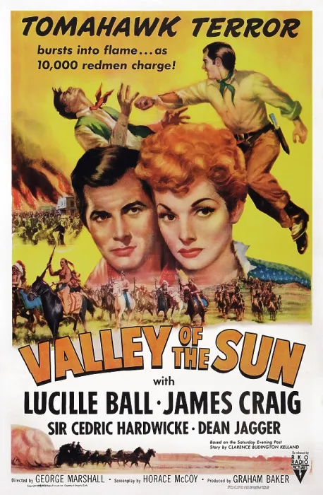 Framed Print : VALLEY OF THE SUN, US poster art, from left: James Craig, Lucille Ball, 1942
