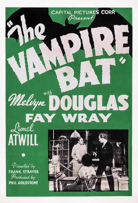 Framed Print : THE VAMPIRE BAT, US poster art, Lionel Atwill, Melvyn Douglas, 1933