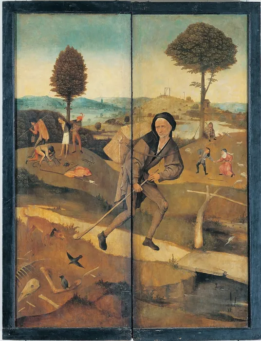Framed Print : Van Aeken Joren Anthoniszoon known as Bosch Hieronymus, The Hay Wagon (Triptych of Hay) - The Path of Life, 1500, 16th Century, oil on panel, Spain Madrid